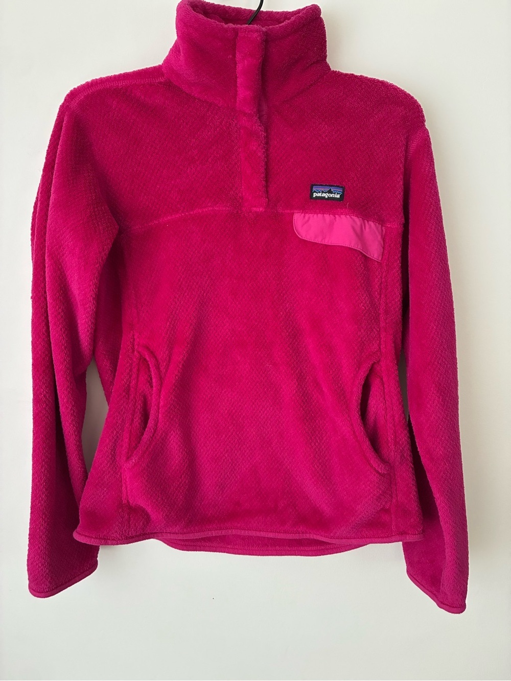 Patagonia Jacket Women’s Medium Re-Tool Snap-T Pullover Pink Magenta Polartec